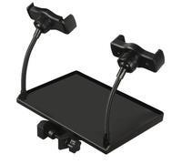 Toyvian Supporto Microfono con Vassoio a Clip 20x14 Cm, Portamicrofono e Rack Trasmissione Audio Regolabile per Palcoscenico, Ufficio e Sala Conferenze