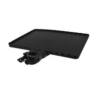 Toyvian Supporto Microfono con Vassoio Portaccessori in Plastica Nero, Design Multifunzionale e Facile Installazione per Live Streaming e Public Speaking