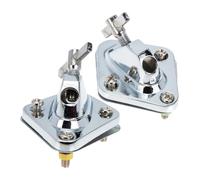 Toyvian Supporto per Basso e Floor Tom in Lega Argento 2 Pezzi Base Robusta e Viti per Comfort di Suonata e Stabilità Strumenti Musicali