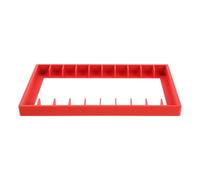 Toyvian Supporto per Cassette Musicali in Plastica Rossa, Contenitore Portaoggetti a 10 Scomparti, Mensola Portacassette per Casa, Ufficio e Auto, Organizer per Audiocassette da 7,9x4,6