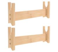 Toyvian Supporto per Mattarello in Legno da 2 Pezzi, Porta Rotolo per Pasta e Rulli da Cucina, Organizer Stabile e Salvaspazio per Utensili da Forno in Stile Rustico, Adatto per