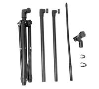 Toyvian Supporto per Microfono Treppiede Robusto Altezza Regolabile e Clip per Microfono da Terra per Host di Palco e Trasmissioni Live