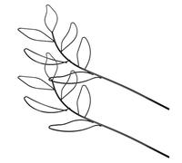 Toyvian Supporto per Piante Rampicanti 2 Pezzi in Ferro Nero, Mini Traliccio da Giardino per Piante da Interno, Accessori per Sostegno Ortaggi e Fiori in Vaso, Struttura Stabile e Liscia