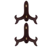 Toyvian Supporto per Piatti da tè 2 Pezzi in Legno 23 Cm Porta Ricette Multifunzionale Espositore Rustico per Cucina e Casa