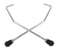 Toyvian Supporto per Tamburo Tom e Compatibile in Metallo Argento 2 Pezzi Facile da Mantenere Vari Set di Tamburi per Strumenti a Percussione