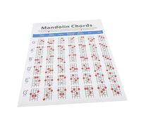 Toyvian Tabella Del Mandolino in Carta Patinata Spessa Poster Degli Accordi Musicali Diagrammi Comuni Tabella Degli Accordi Per Principianti Per Esecuzione Per Mandolino Guida All