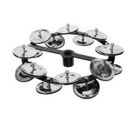 Toyvian Tamburello Hi-hat Doppia Righe Con Piatto Per Batteria Accessorio Percussivo Leggero e Portatile Per Migliorare Le Performance Musicali
