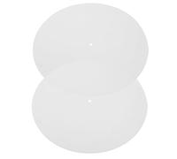 Toyvian Tappetino Accessorio per Piattaforma Girevole in Feltro Bianco Antiscivolo 2 Pezzi Funzione di Controllo Facile da Installare per Vinile