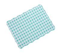 Toyvian Tappetino per Mouse a Quadri con Bordo Ondulato Verde | Gomma e Tessuto, Superficie, Grip Antiscivolo, Protezione per Scrivania, per Aula e Ufficio