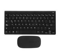 Toyvian Tastiera Wireless e Mouse, Tastiera in Resina Nera Layout Latino Spagnolo, per Computer, Pratica per Digitazione e Allenamento alla Scrittura