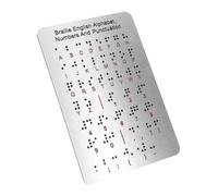 Toyvian Tavola Braille Punti in Rilievo per Numeri e Segni di Punteggiatura, Strumento per L'insegnamento del Braille a Ragazzo Ragazza Ciechi, Supporto Essenziale per L'apprendimento