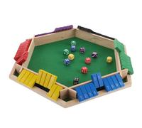 Toyvian Tavolo da Gioco Flip a Sei Facce in Legno per Giochi da Tavolo Adulti Intrattenimento Interattivo per Feste e Ktv