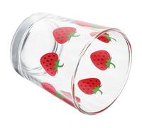 Toyvian Tazza di Vetro alla Fragola Trasparente Fondo Spesso Tazza da Caffè e Tè per Bevande Calde Bicchiere Versatile per Casa Ufficio e Regalo per Amici e Famiglia