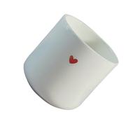 Toyvian Tazza in Ceramica Rossa con Design Cuore Piccola Tazza Delicata Resistente al Calore per Caffè Latte e Tè per Casa Ufficio e Caffetterie