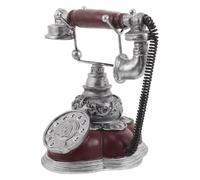 Toyvian Telefono retrò Vintage in Resina Rossa Ornamento Decorativo a Quadrante per Arredamento Vintage da Scrivania Accessorio per Casa e Ufficio in Stile Occidentale per Soggiorno e