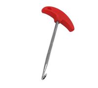 Toyvian Tenditore per Lacci delle Scarpe in Metallo e Plastico Design a Leva Antiscivolo, Impugnatura Larga Curva Scanalature le Dita, per Scarpe da Hockey Rosse
