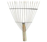 Toyvian Testa del rastrello in Acciaio Inossidabile: Testa di Ricambio per rastrello a Molla a 16 Denti per, Prato, Cortile, Patio, aiuole, Raccolta Foglie