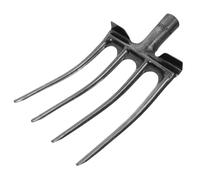 Toyvian Testa di Ricambio per Forca Larga in Sostituzione Manico Rastrello Forche per Letame Cavalli Forca da Letame in Acciaio