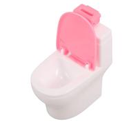 Toyvian Toilette Giocattolo in Plastica Sicura per Bambole Arredamento Bagno con Porta Fazzoletti Accessorio per Casa delle Bambole Gioco di Ruolo per Bambine