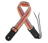 Toyvian Tracolla Design Etnico e Vera Pelle Ukulele in Cotone Regolabile Installazione Semplice Resistente Adatta Uso Quotidiano