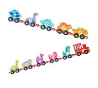 Toyvian Treno Numeri in Legno Giocattolo Educativo Per Apprendimento Precoce Animali e Colori Per Riconoscimento Assemblato