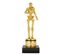 Toyvian - Trofeo scheletro, per Halloween, per Halloween, con teschio, premi per feste, premi, premi di gioco con ossa dorate, trofeo per eventi di concorso, dolcetti per bambini, riempitivi per sacco