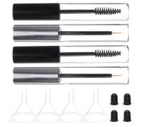 Toyvian Tubi Mascara Vuoti Colore Casuale in Plastica da 10ml Set 12 Pezzi Imbuto e Tappi Antigoccia, Contenitori per Trucco Facili da Usare per Cosmetici Fai da Te