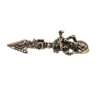 Toyvian Unità Dorje Vajra in Ottone Antico Amuleto Protettivo Buddista Tibetano Accessorio Religioso Fatti Mano Decorazione Culturale Vintage per Regali Spirituali