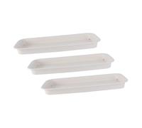 Toyvian Vaschette Rettangolari per Acqua Bonsai Beige 35,5X14,3 CM in Plastica Resistente AI Raggi UV Fondo Antiscivolo per Vasi da Esterno e Interno 3 Pezzi