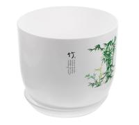 Toyvian Vaso per Piante Idroponiche in Plastica con Design Elegante Effetto Ceramica, Leggero e Durevole, per Coltivazione di Bonsai e Piante in Casa o Vivaio