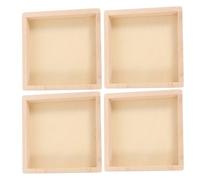 Toyvian Vassoio di Legno Grezzo 4 Pezzi per Puzzle 3D Organizer per Blocchi di Legno Supporto Stabile per Montaggio e Conservazione Giochi Adatto per Casa e Giochi Educativi