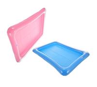 Toyvian Vassoio Galleggiante per Piscina in PVC Gonfiabile Set 2 Unità Blu e Rosa Portabevande Refrigeratore per Bevande da Festa Accessorio per Feste in Acqua e Buffet Estivi