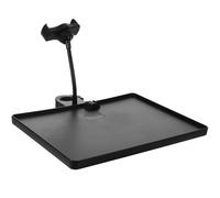 Toyvian Vassoio Porta Microfono Regolabile Clip di Fissaggio per Supporto Microfonico e Scheda Audio, Vassoio Multifunzione Compatibile per Trasmissione in Diretta, Ufficio, Palco