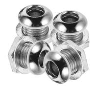 Toyvian Viti per Ventilazione Tamburo 4 Pezzi in Acciaio Argento con Guarnizioni e Dado, Compatibilità Versatile e Installazione Facile per Strumenti Musicali e Rullanti