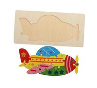 Toyvian Wooden Airplane Puzzle Toy Per Ragazzo Ragazza Gioco Educativo Legno Sviluppo Logico e Cognitivo Puzzle Per Ragazzi e Ragazze