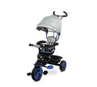 Toyz BUZZ Triciclo e Passeggino 2 in 1 - Triciclo Regolabile per Bambini da 18 mesi a 3 anni - Bici Multifunzione fino a 25 kg - Borsa Grande, Seduta Reversibile - 102 x 101 x 49 cm - Blu Navy