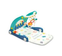 TOYZ - Girello 2 in 1 con Tappetino Attività, Arco Musicale e Gioco - Giocattolo per Bebè 0 Mesi - Girello - Regalo per Ragazzo o Ragazza - Blu