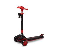 TOYZ - Monopattino per Bambini dai 3 Anni in Su - Monopattino Satura con Controllo Dell'equilibrio e Ruote Luminose - Manubrio Regolabile e Portabottiglie - Monopattino a Tre Ruote per Bambini - Nero