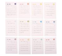 TOYZFRIENDY 1 Set Piccolo 2026 Nuovo Autoadesivo Adesivo 12 Mesi Annuale Planner Orizzontale Per Insegnante Scuola Frigorifero