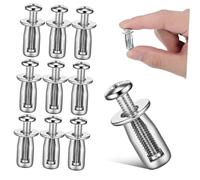 TOYZFRIENDY 10 Pezzi Hollow Wall Anchor in Zincato Antiruggine con Vite per Fissaggio Jack Nut Adatti per Cava e Installazioni Resistenti