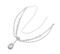 TOYZFRIENDY 1pezzi Catena Frontale Elegante Da Donna Per Capelli Gioiello Da Sposa Chic in Materiale Leggero e Durevole Decorazione Frontlet Con Pendenti Scintillanti Accessorio Unico Per Ceri