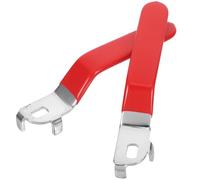 TOYZFRIENDY 2 Maniglie a Leva per Valvola a Sfera in Lamiera di Ferro con Impugnatura in Plastica Rossa Maniglia di Ricambio per Valvola del Rubinetto da 10X6 MM Controllo Fluido per Tubi