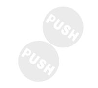 TOYZFRIENDY 2 pezzi Adesivi per Porte Rotondi Push Pull in Trasparente Facili da Applicare e Riapplicare per Porte di Case Uffici Negozi e Ristoranti Testo Chiaro e Visibile