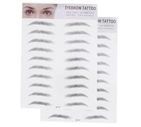 TOYZFRIENDY 2 pezzi Adesivi per Sopracciglia Imitazione Capelli Neri Facili da Usare e Naturali Stencil Temporanei per Uomo e Donna Trasferimento Rapido per Sopracciglia Folte e Realistiche