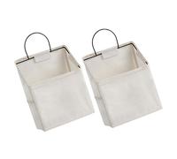 TOYZFRIENDY 2 pezzi Borsa da Parete in Cotone con Tasche Multiple Organizer Portaoggetti da Appendere per Porta e Muro Resistente e Spazioso per Occhiali Chiavi e Documenti