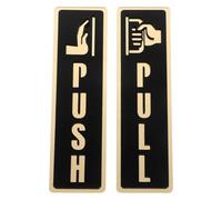 TOYZFRIENDY 2 pezzi Cartelli Push Pull Adesivi per Porte in Acrilico per Negozi Uffici e Ristoranti Segnaletica Autoadesiva Resistente e Facile da Installare per Porte Commerciali