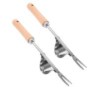 TOYZFRIENDY 2 pezzi Diserbo Manuale in Acciaio Inossidabile Estirpatore Erbacce Leggero e Resistente per Strumento Ergonomico per Rimuovere Erbacce e Smuovere Terreno in