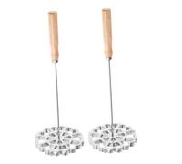 TOYZFRIENDY 2 Pezzi Rosette Timbale Alluminio Resistente Alte Temperature Stampi per Dolci Fritti e Snack da Cucina Design Traforato per Cialde Bunuelos e Waffle Utensile Versatile per