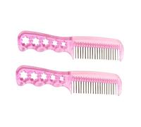 TOYZFRIENDY 2 Pezzi Spazzola Antistatica per Parrucche e Bambole in Plastico e Acciaio, Portatile per Saloni di Parrucchieri e Uso per Ragazzi, Colore Rosa