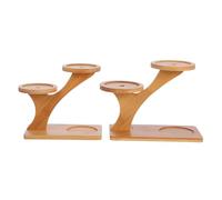 TOYZFRIENDY 2 Pezzi Supporto Vasi Bamboo Espositore Angolare per Piante Mensola Decorativa per Balcone e Stabile e Durevole per Fioriere e Oggetti Delicati